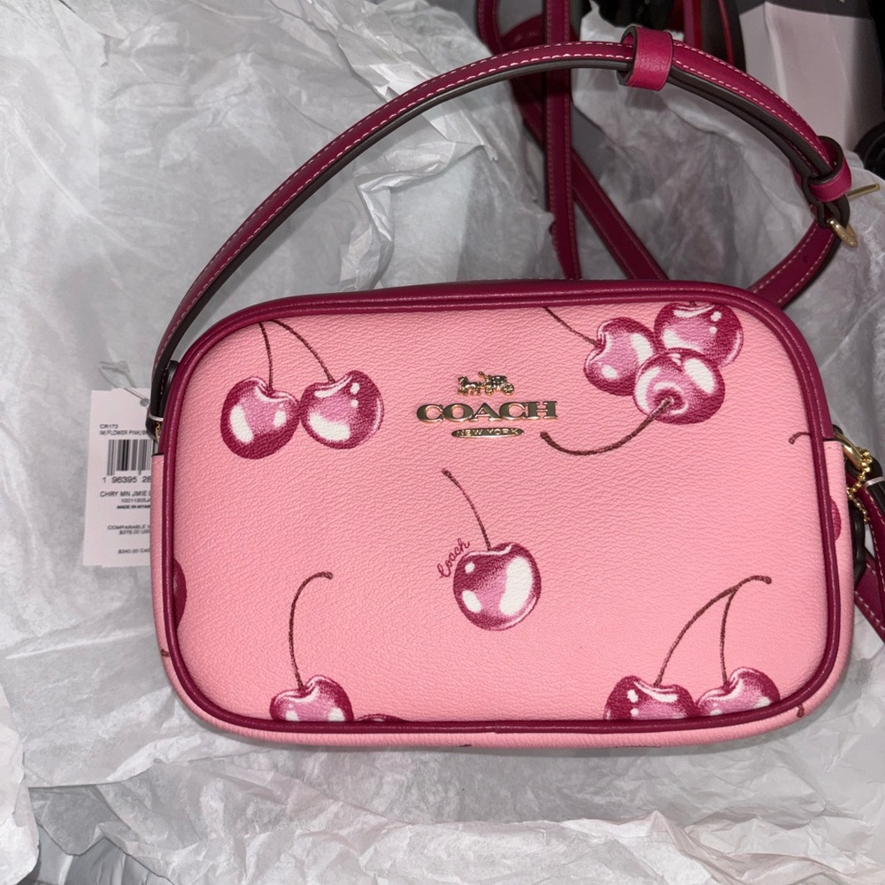 Coach mini Jaime crossbody bag cherry Print